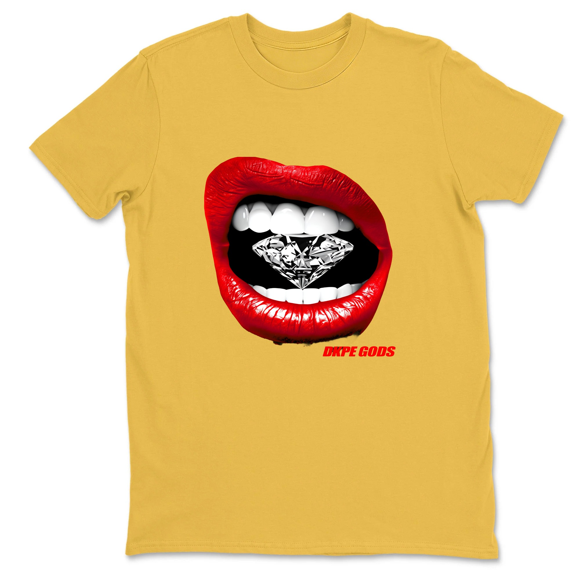 Red Lips Diamond Teeth Design Sneaker T Shirt Matching Jordan 13 OG Chicago Red/White
