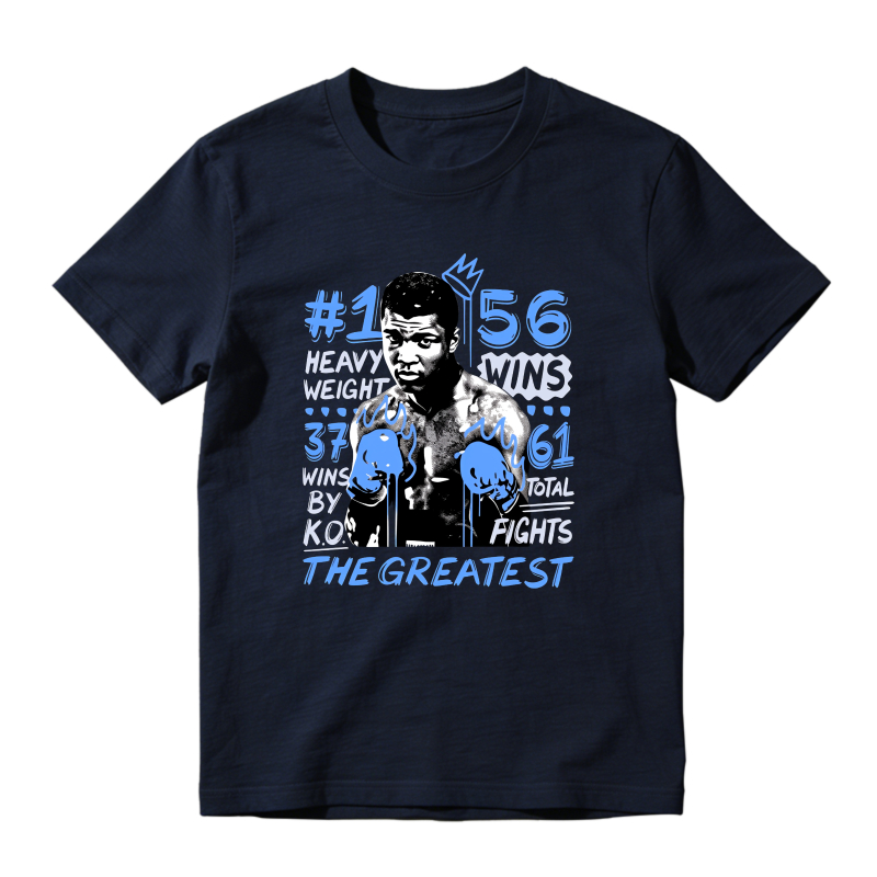 Muhammad Ali Boxing Stats The Greatest Sneaker T Shirt Matching Jordan 14 University Blue