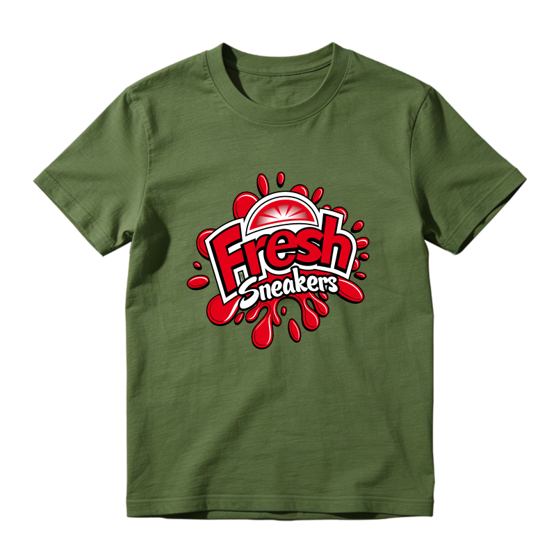Fresh Sneakers Logo Design Print Sneaker T Shirt Matching Jordan 13 OG Chicago Red/White