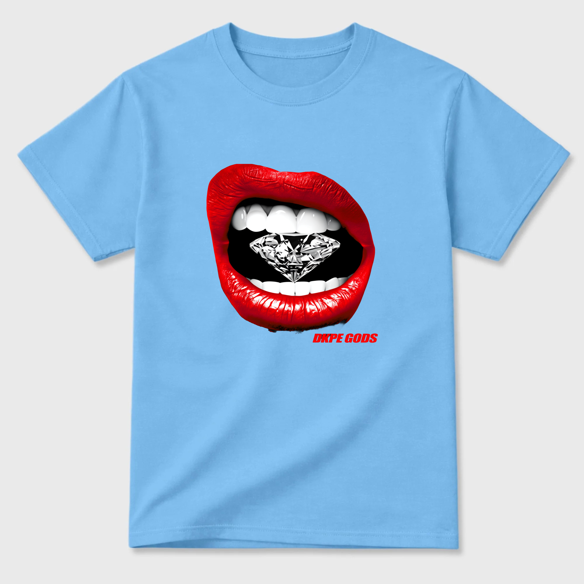 Red Lips Diamond Teeth Design Sneaker T Shirt Matching Jordan 13 OG Chicago Red/White