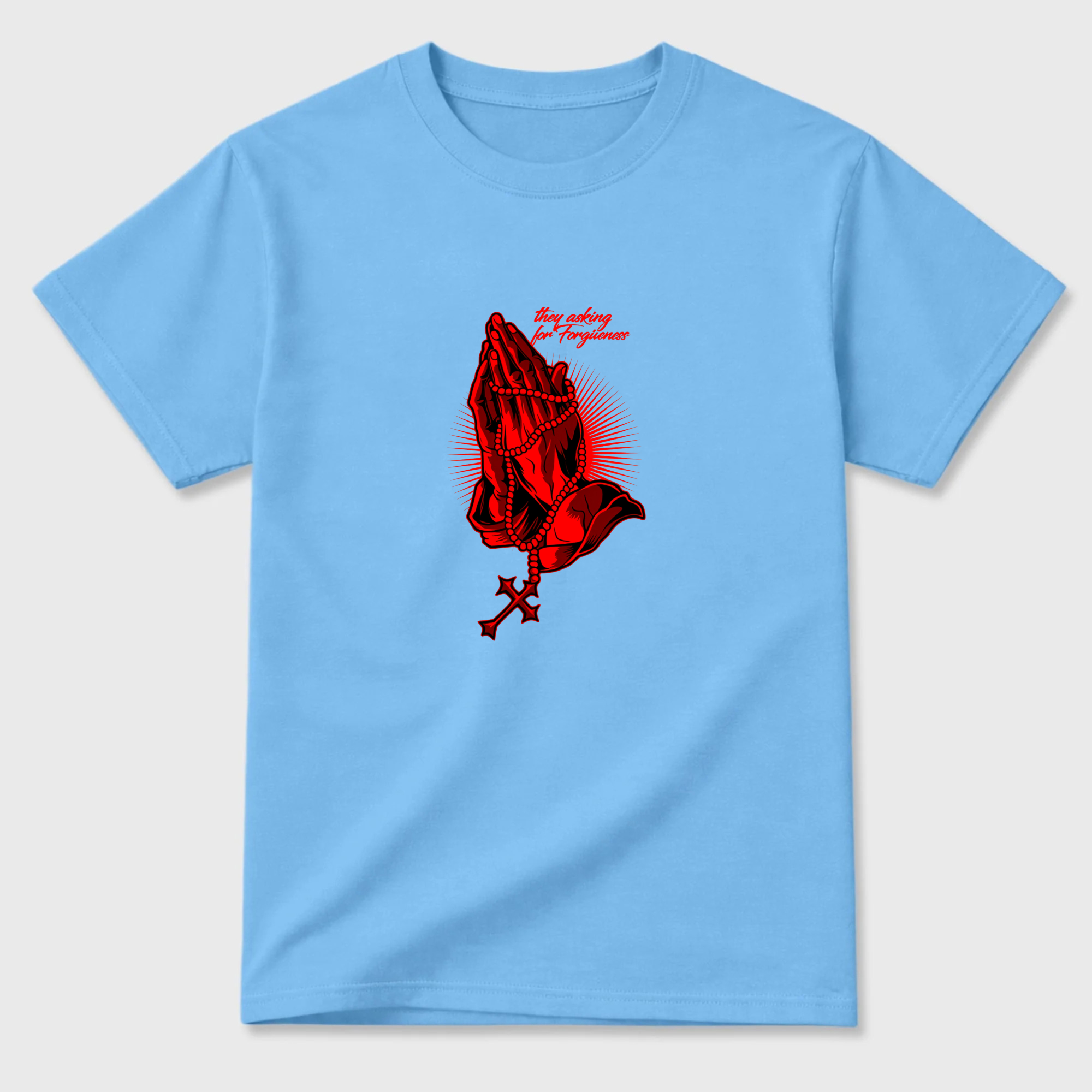 Red Praying Hands With Cross Sneaker T Shirt Matching Jordan 13 OG Chicago Red/White