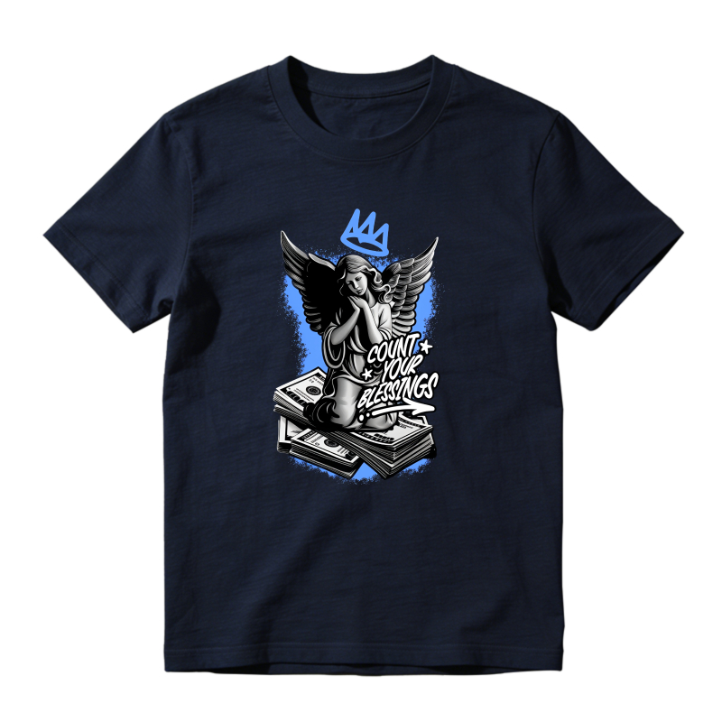 Angel With Crown And Records Sneaker T Shirt Matching Jordan 14 University Blue