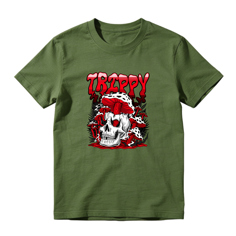 Skull Mushroom Red Text Pattern Sneaker T Shirt Matching Jordan 13 OG Chicago Red/White