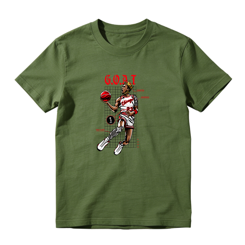 Basketball Player In Action Pose Sneaker T Shirt Matching Jordan 13 OG Chicago Red/White