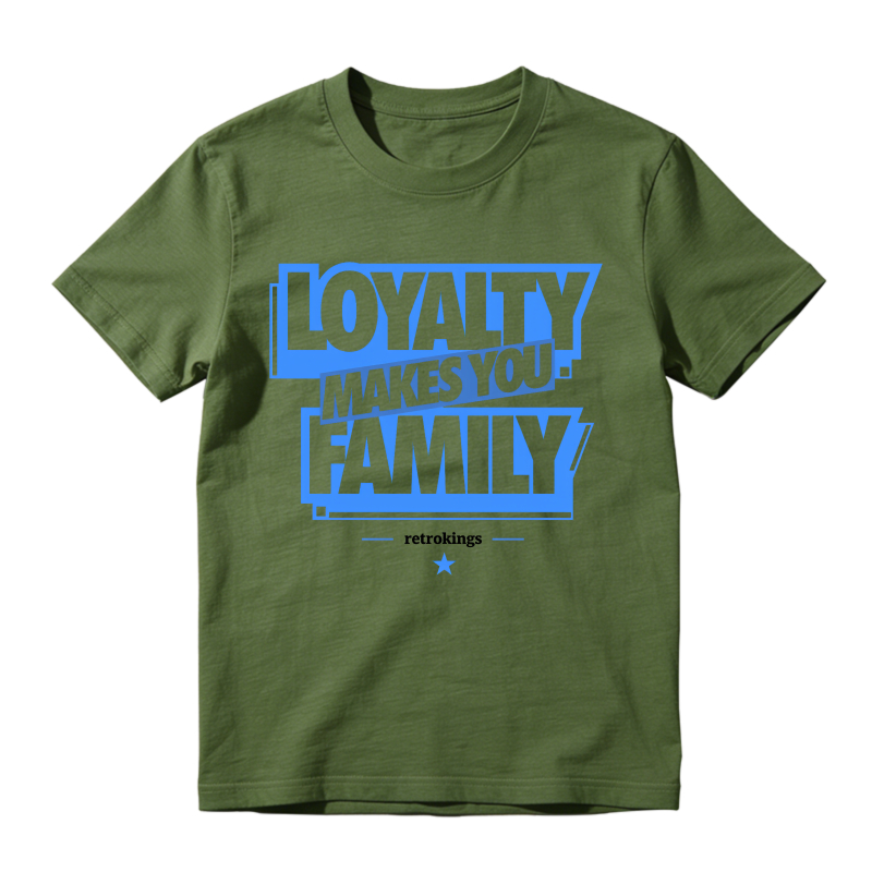 Loyalty Makes You Family Sneaker T Shirt Matching Jordan 14 University Blue
