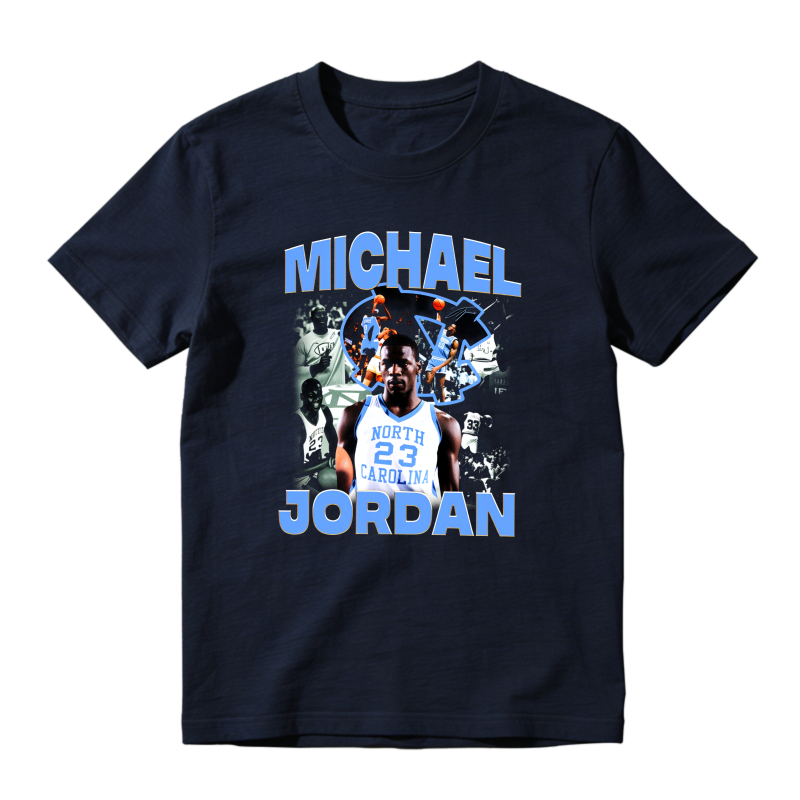 Michael Jordan North Carolina 23 Sneaker T Shirt Matching Jordan 14 University Blue