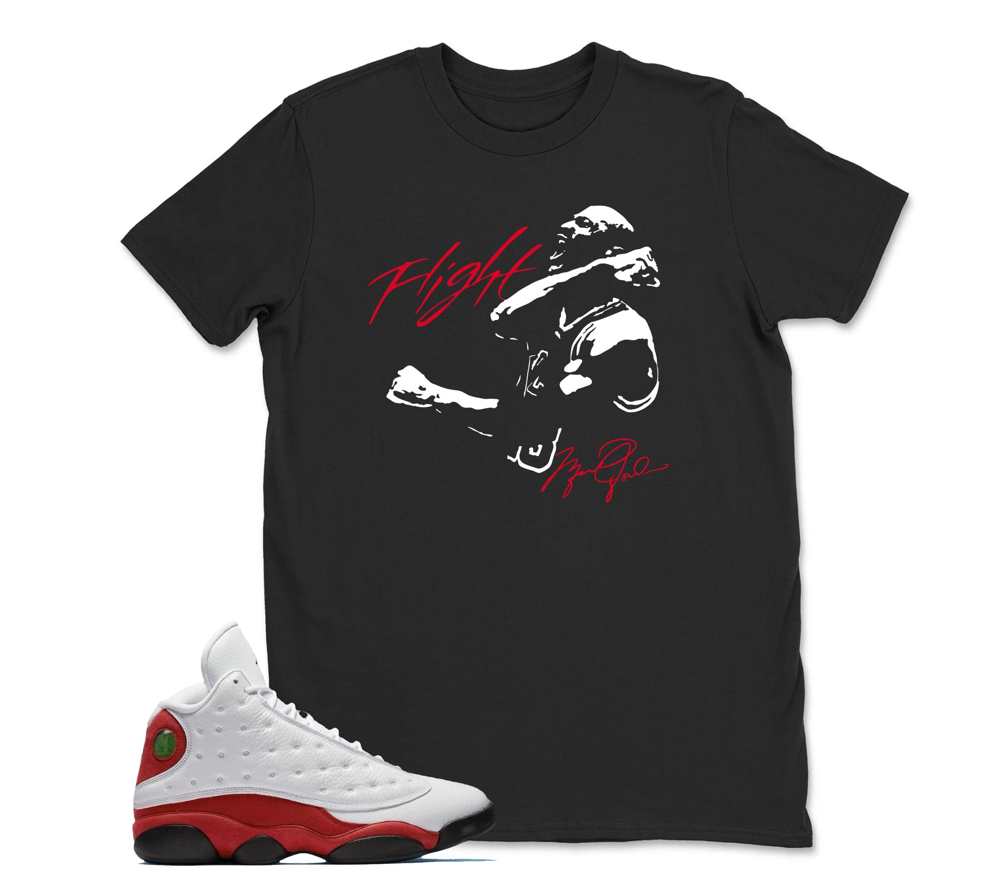 Flight Sneaker T Shirt Matching Jordan 13 OG Chicago Red/White
