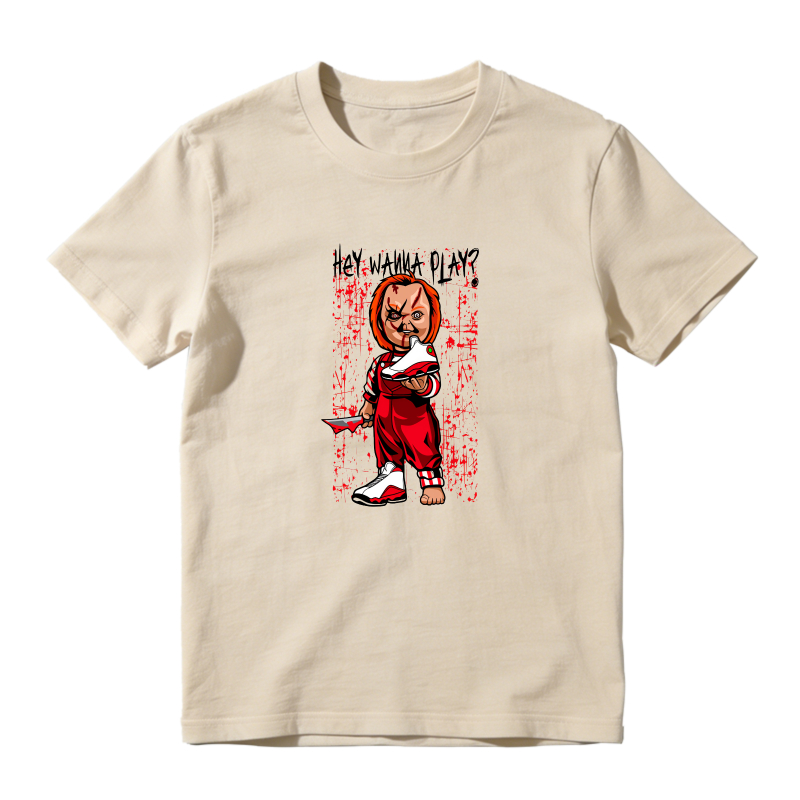 Chucky Doll With Knife And Text Sneaker T Shirt Matching Jordan 13 OG Chicago Red/White