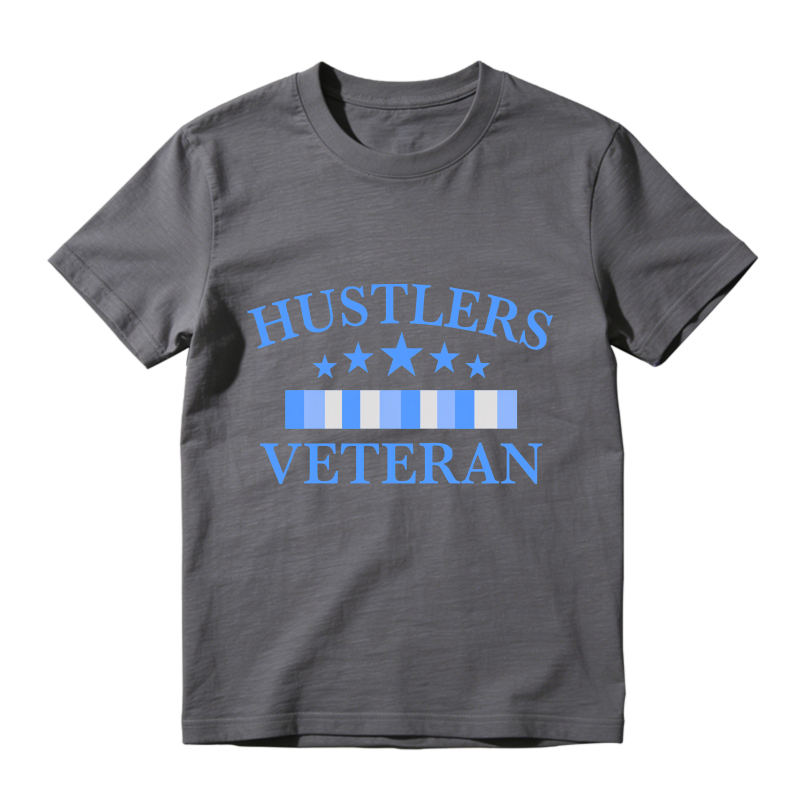 Hustlers Veteran With Stars And Stripes Design Shirt To Match Jordan 14 Black And University Blue Sneaker Match Shirt