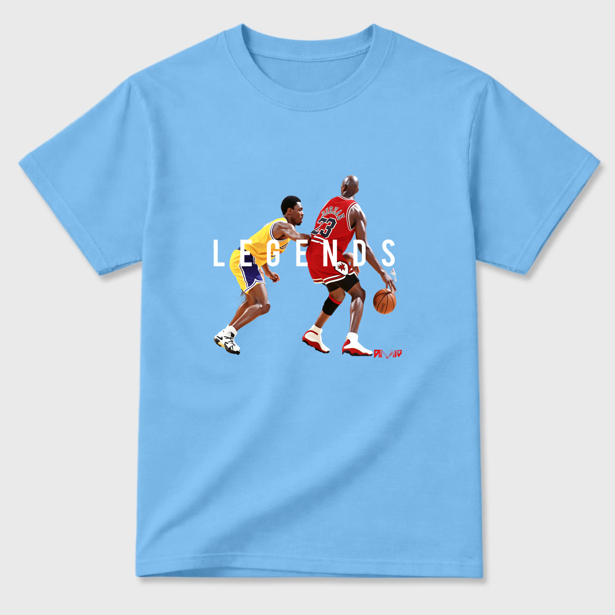 Legends Basketball Players Action Pose Sneaker T Shirt Matching Jordan 13 OG Chicago Red/White