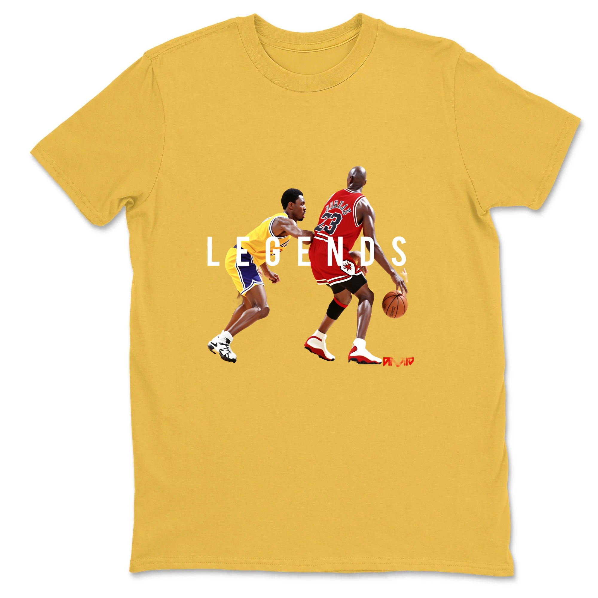Legends Basketball Players Action Pose Sneaker T Shirt Matching Jordan 13 OG Chicago Red/White