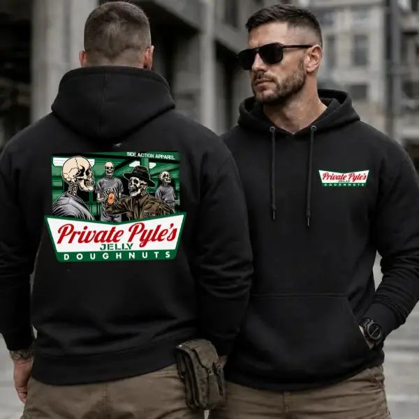 Pr1v4t3 Pyl3's Jelly Doughnuts Hoodie, Funny Military Skull Pullover