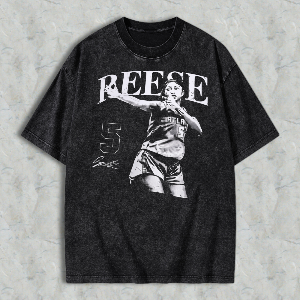 Vintage Washed Basketball Player Silhouette Graphic T-Shirt