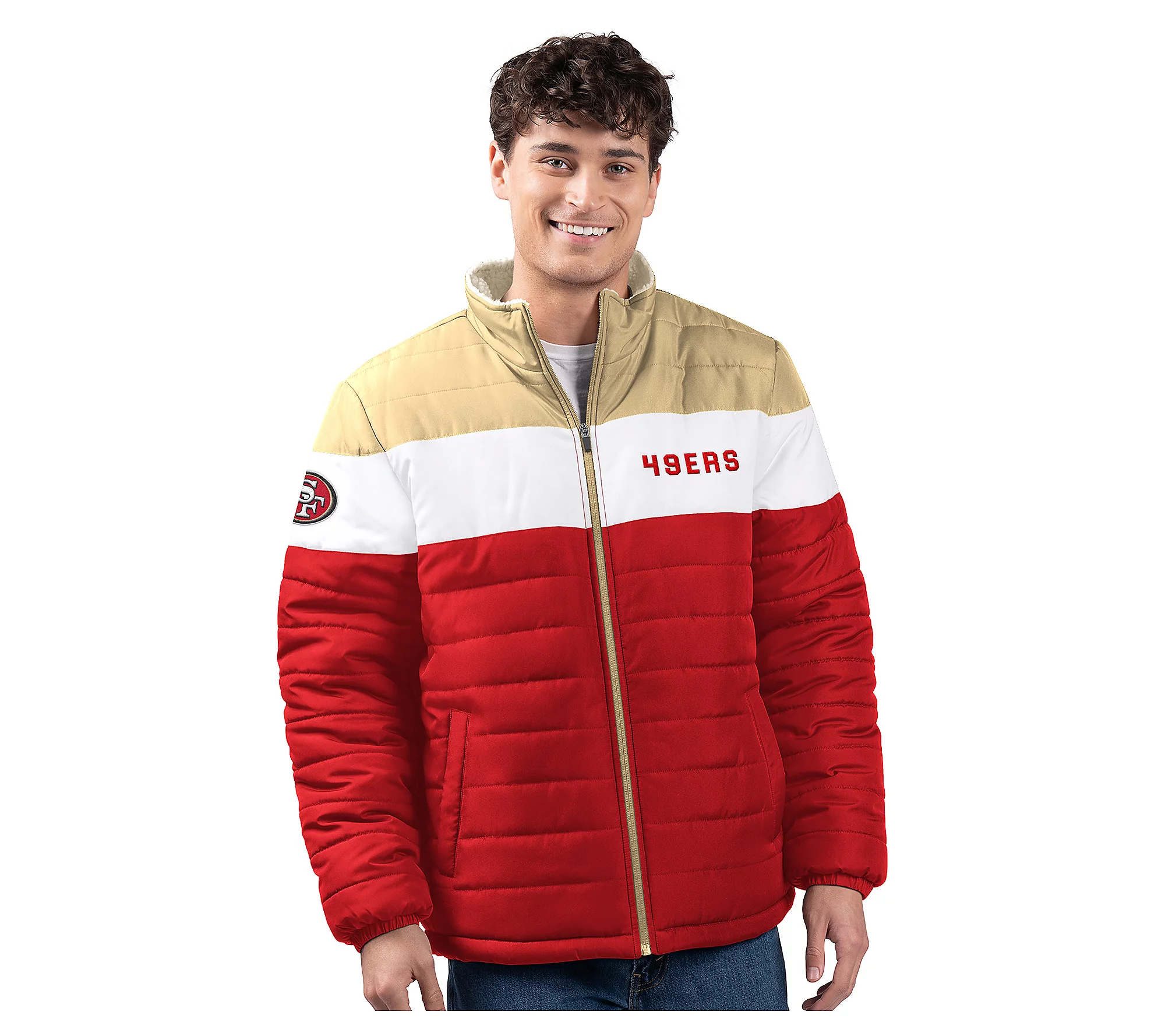 💝𝗪𝗶𝗻𝘁𝗲𝗿 𝗛𝗼𝘁 𝗦𝗮𝗹𝗲💝Buy more, save more✨NFL Men's Poly Filled Sherpa Lined Full Zip Jacket