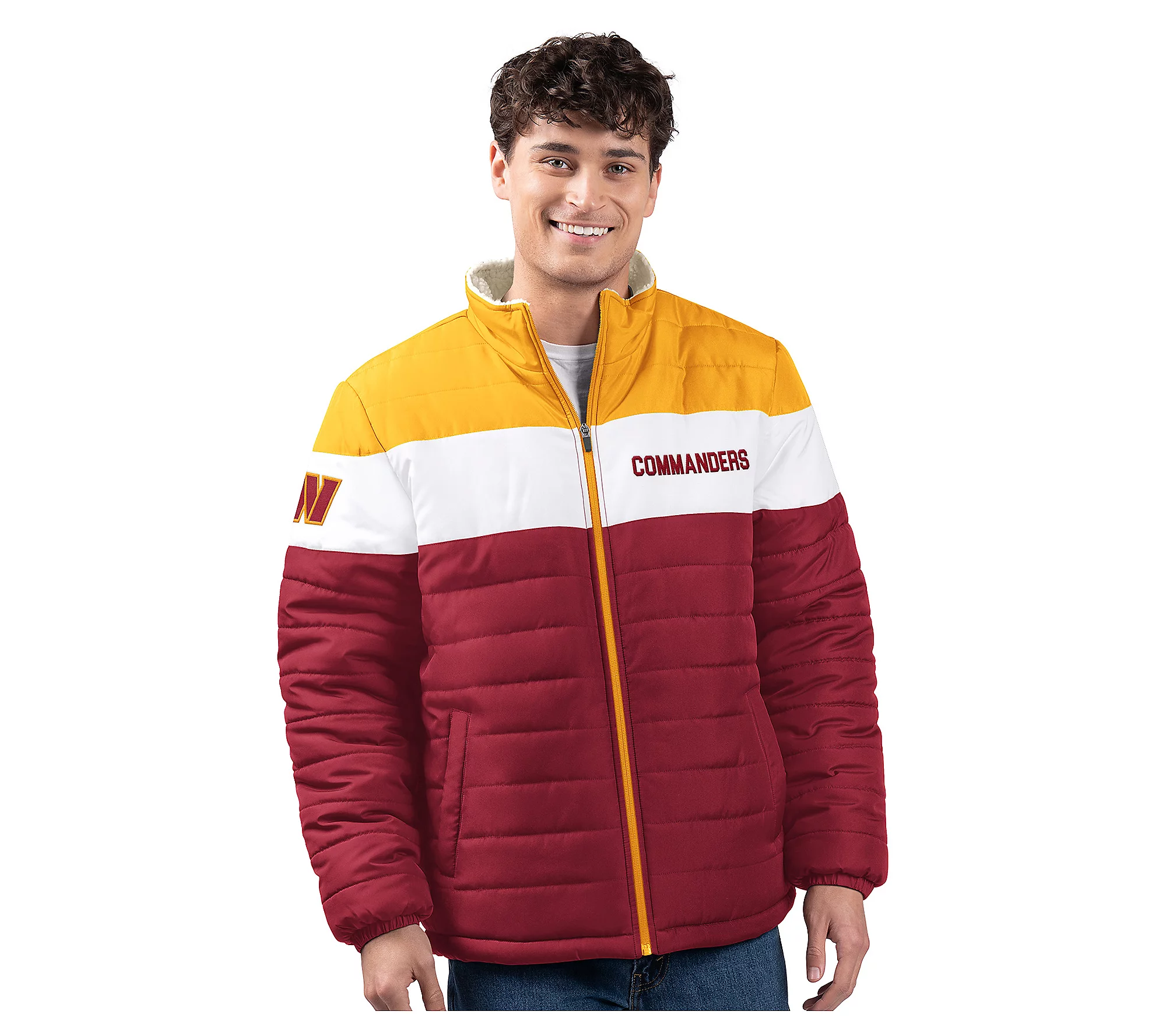 💝𝗪𝗶𝗻𝘁𝗲𝗿 𝗛𝗼𝘁 𝗦𝗮𝗹𝗲💝Buy more, save more✨NFL Men's Poly Filled Sherpa Lined Full Zip Jacket