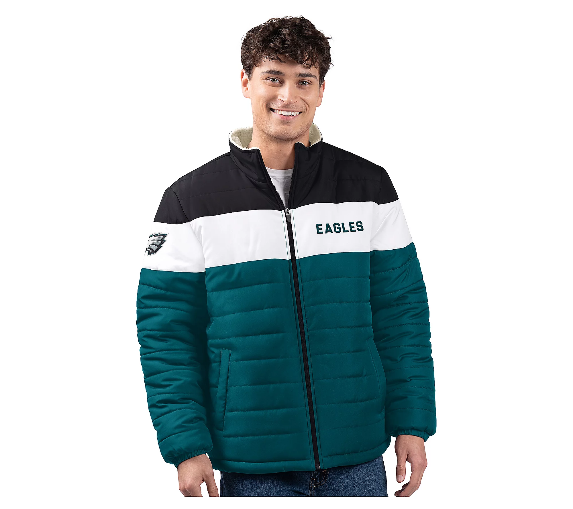 💝𝗪𝗶𝗻𝘁𝗲𝗿 𝗛𝗼𝘁 𝗦𝗮𝗹𝗲💝Buy more, save more✨NFL Men's Poly Filled Sherpa Lined Full Zip Jacket