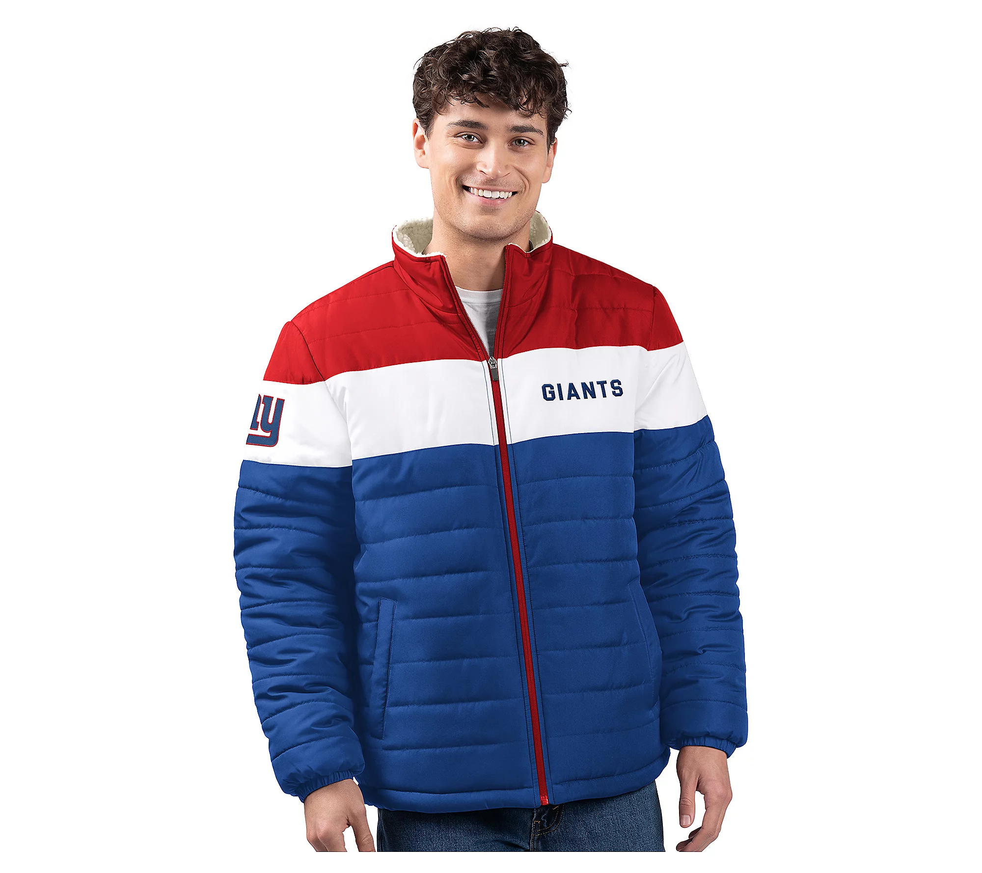 💝𝗪𝗶𝗻𝘁𝗲𝗿 𝗛𝗼𝘁 𝗦𝗮𝗹𝗲💝Buy more, save more✨NFL Men's Poly Filled Sherpa Lined Full Zip Jacket