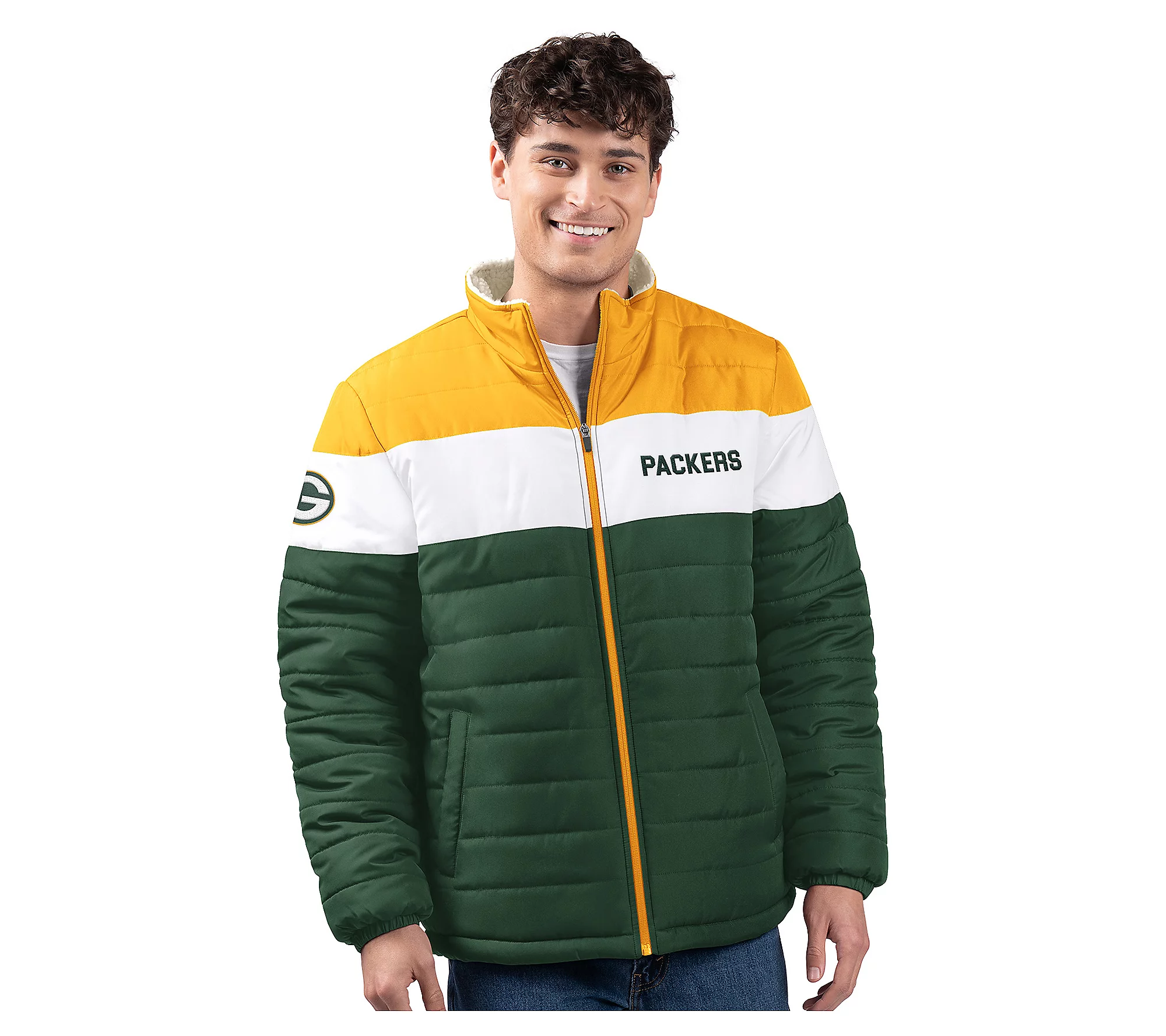 💝𝗪𝗶𝗻𝘁𝗲𝗿 𝗛𝗼𝘁 𝗦𝗮𝗹𝗲💝Buy more, save more✨NFL Men's Poly Filled Sherpa Lined Full Zip Jacket