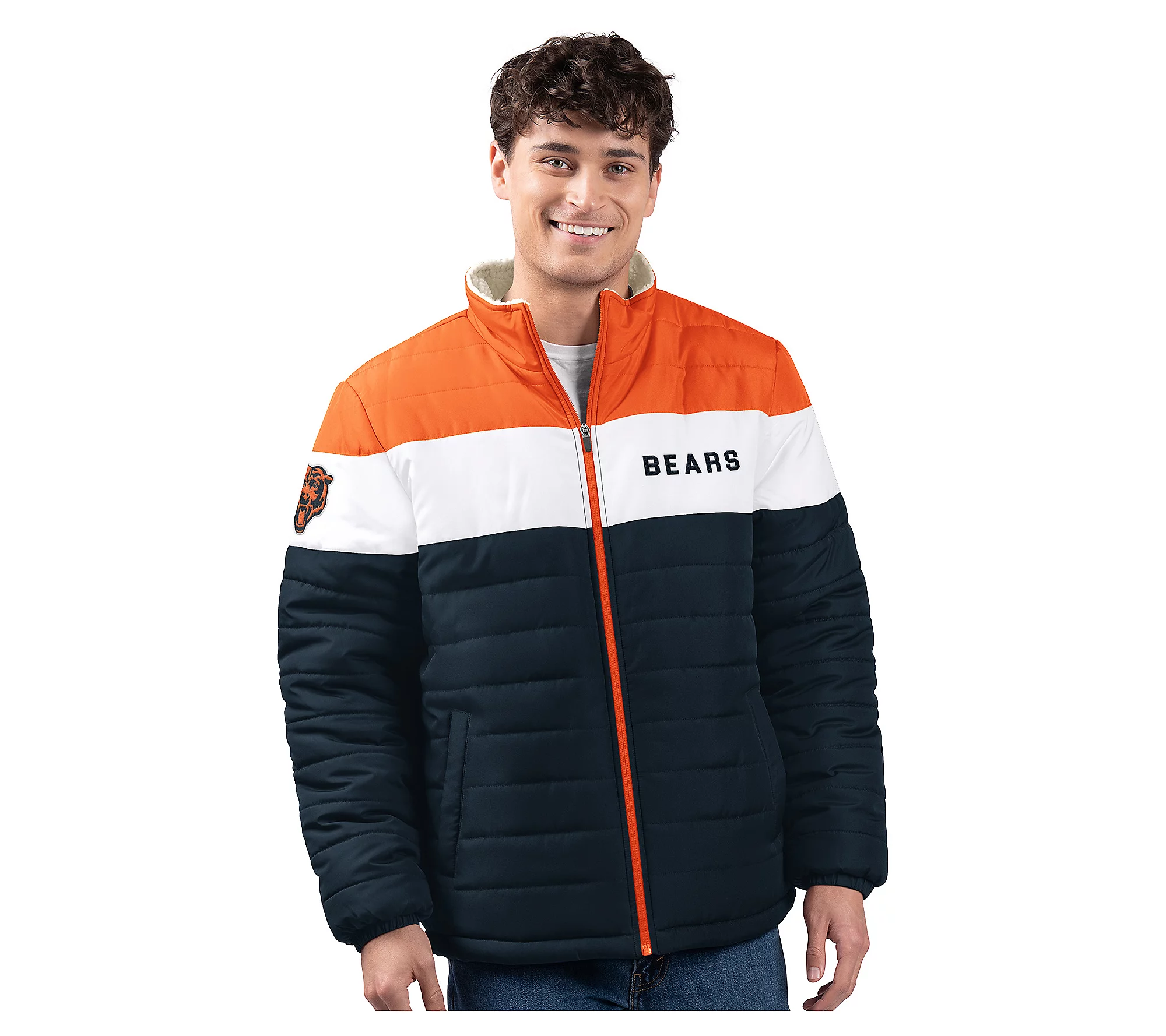 💝𝗪𝗶𝗻𝘁𝗲𝗿 𝗛𝗼𝘁 𝗦𝗮𝗹𝗲💝Buy more, save more✨NFL Men's Poly Filled Sherpa Lined Full Zip Jacket