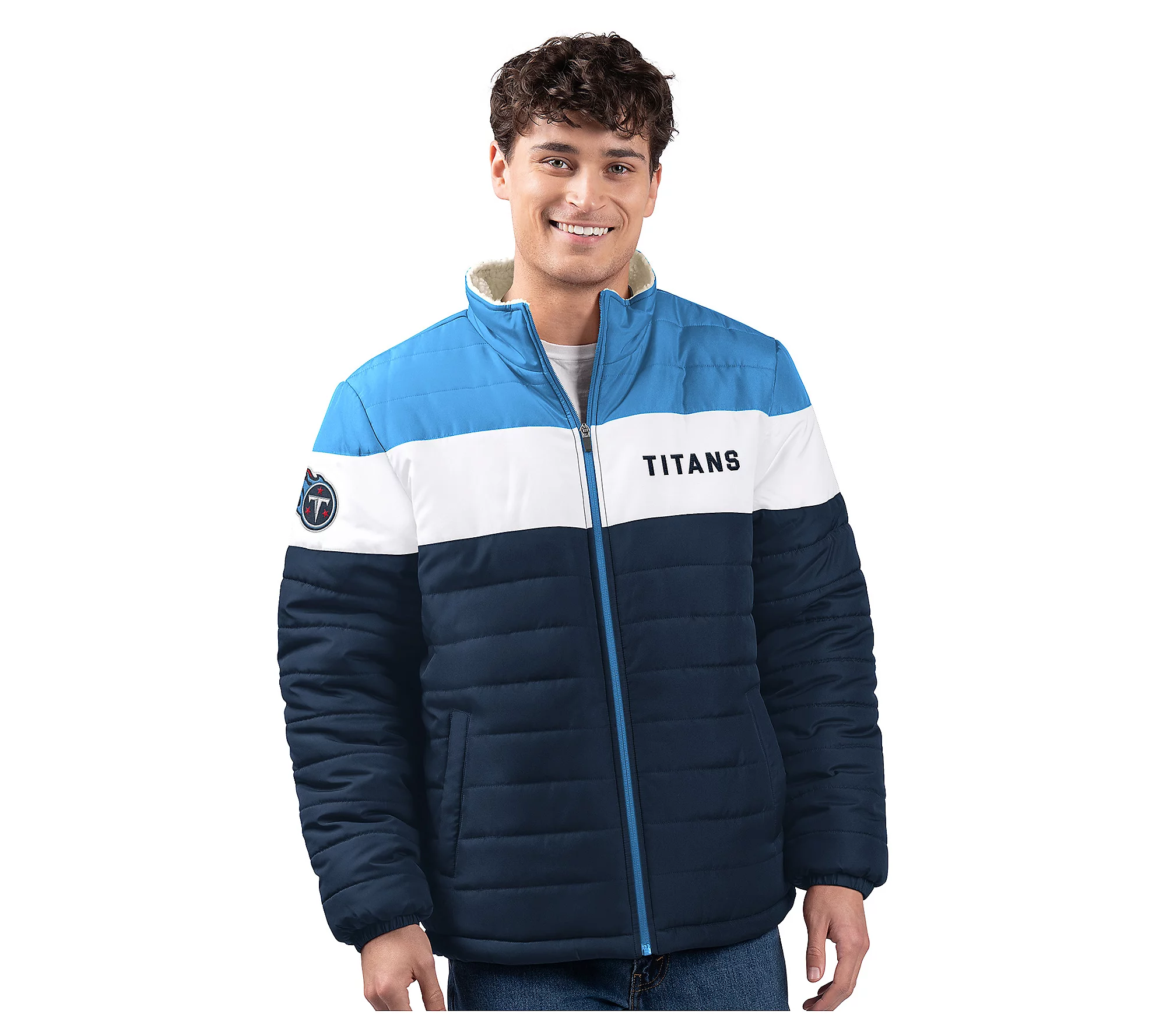 💝𝗪𝗶𝗻𝘁𝗲𝗿 𝗛𝗼𝘁 𝗦𝗮𝗹𝗲💝Buy more, save more✨NFL Men's Poly Filled Sherpa Lined Full Zip Jacket