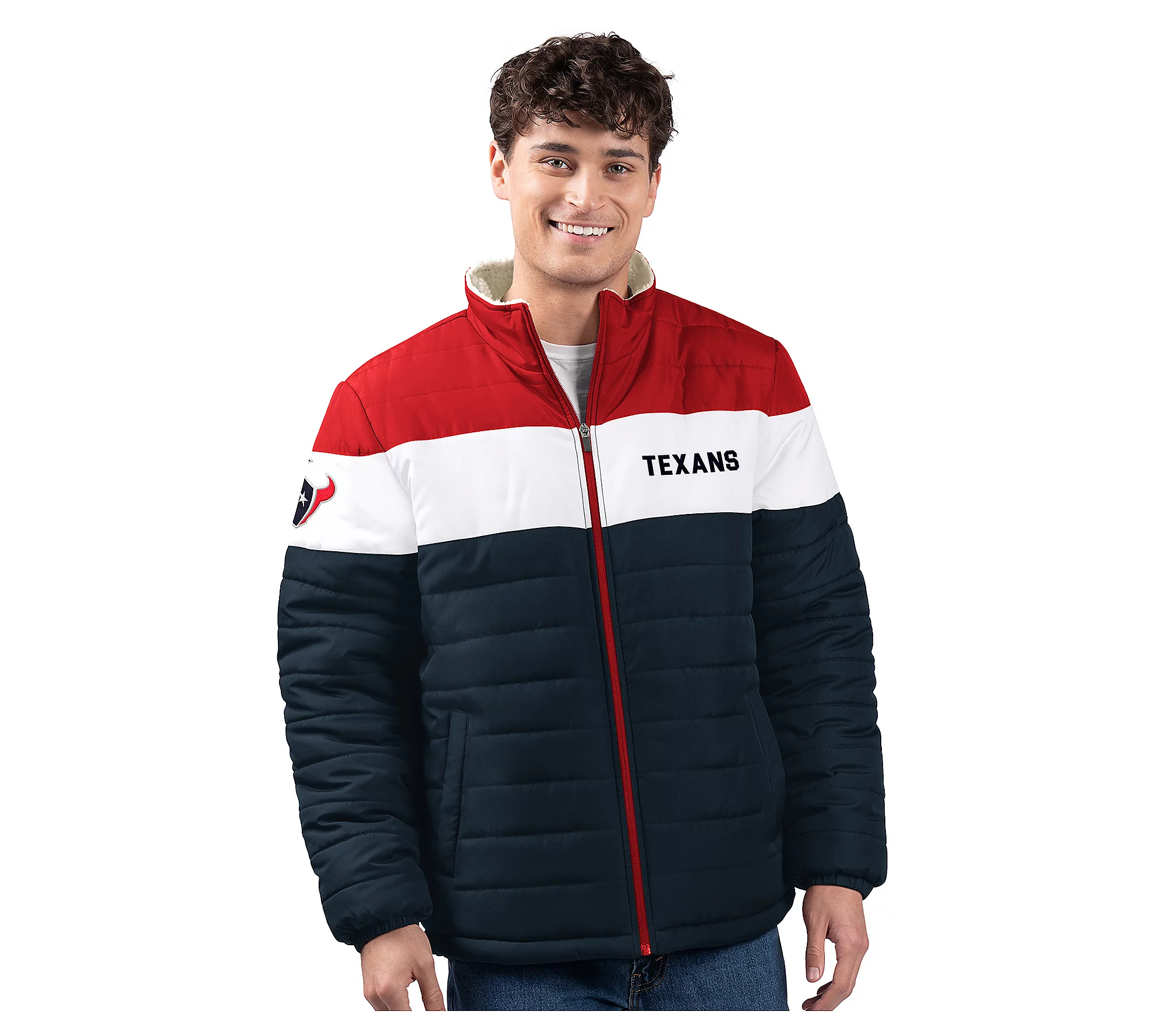 💝𝗪𝗶𝗻𝘁𝗲𝗿 𝗛𝗼𝘁 𝗦𝗮𝗹𝗲💝Buy more, save more✨NFL Men's Poly Filled Sherpa Lined Full Zip Jacket