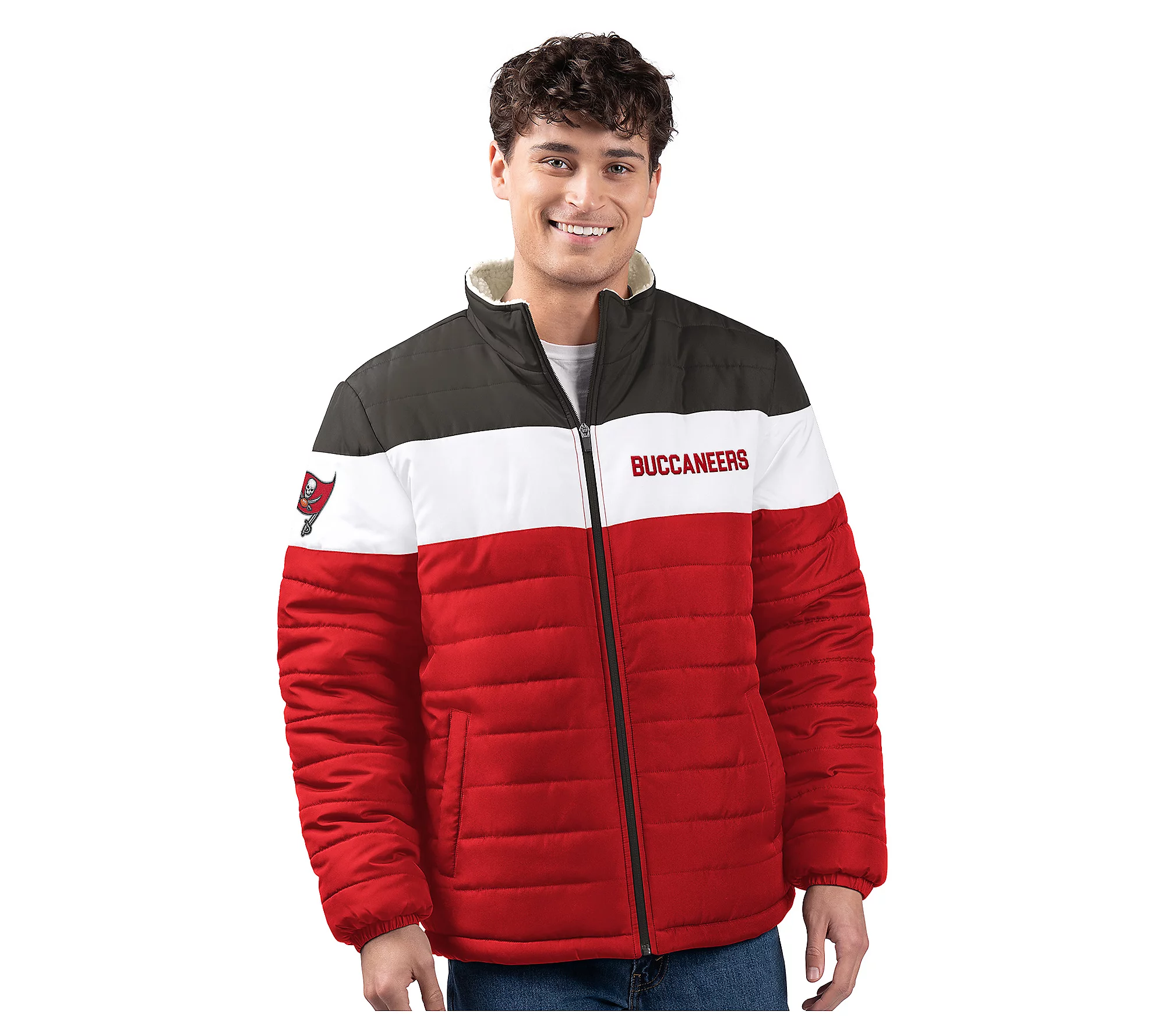 💝𝗪𝗶𝗻𝘁𝗲𝗿 𝗛𝗼𝘁 𝗦𝗮𝗹𝗲💝Buy more, save more✨NFL Men's Poly Filled Sherpa Lined Full Zip Jacket