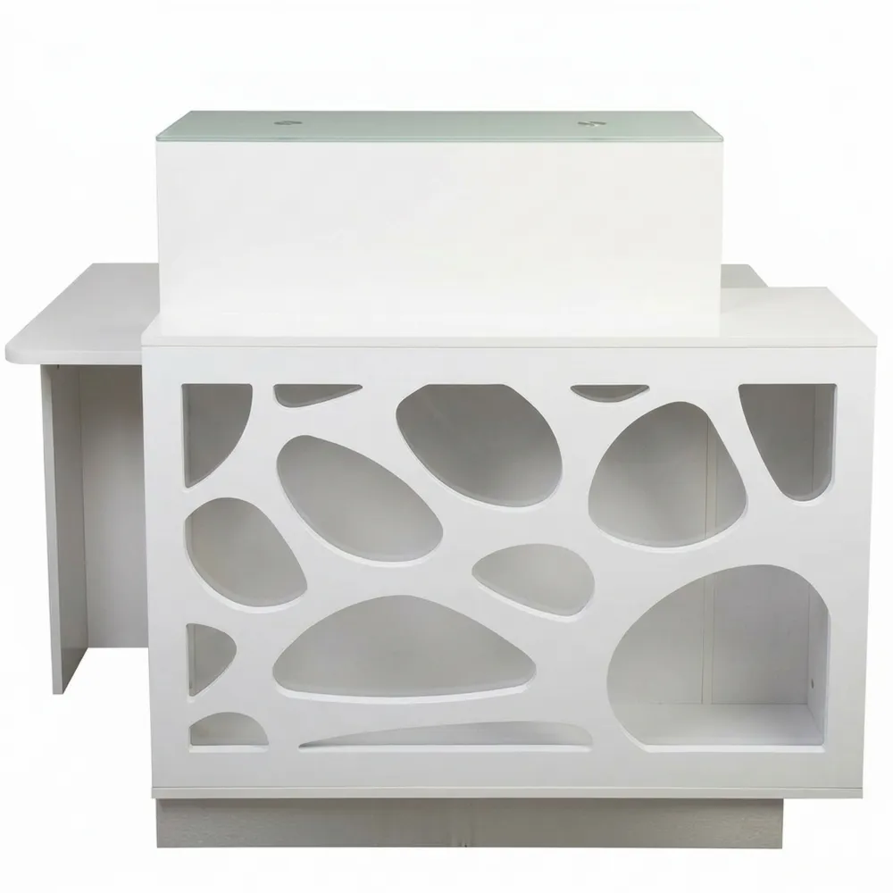 Moderne Empfangstheke mit Stauraum