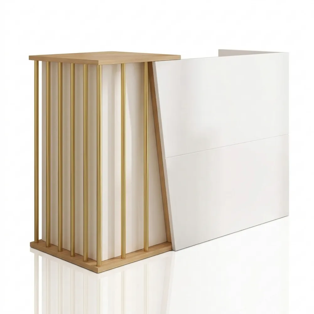 Moderne Empfangstheke mit Schreibtisch 120 cm für Salon oder Geschäft