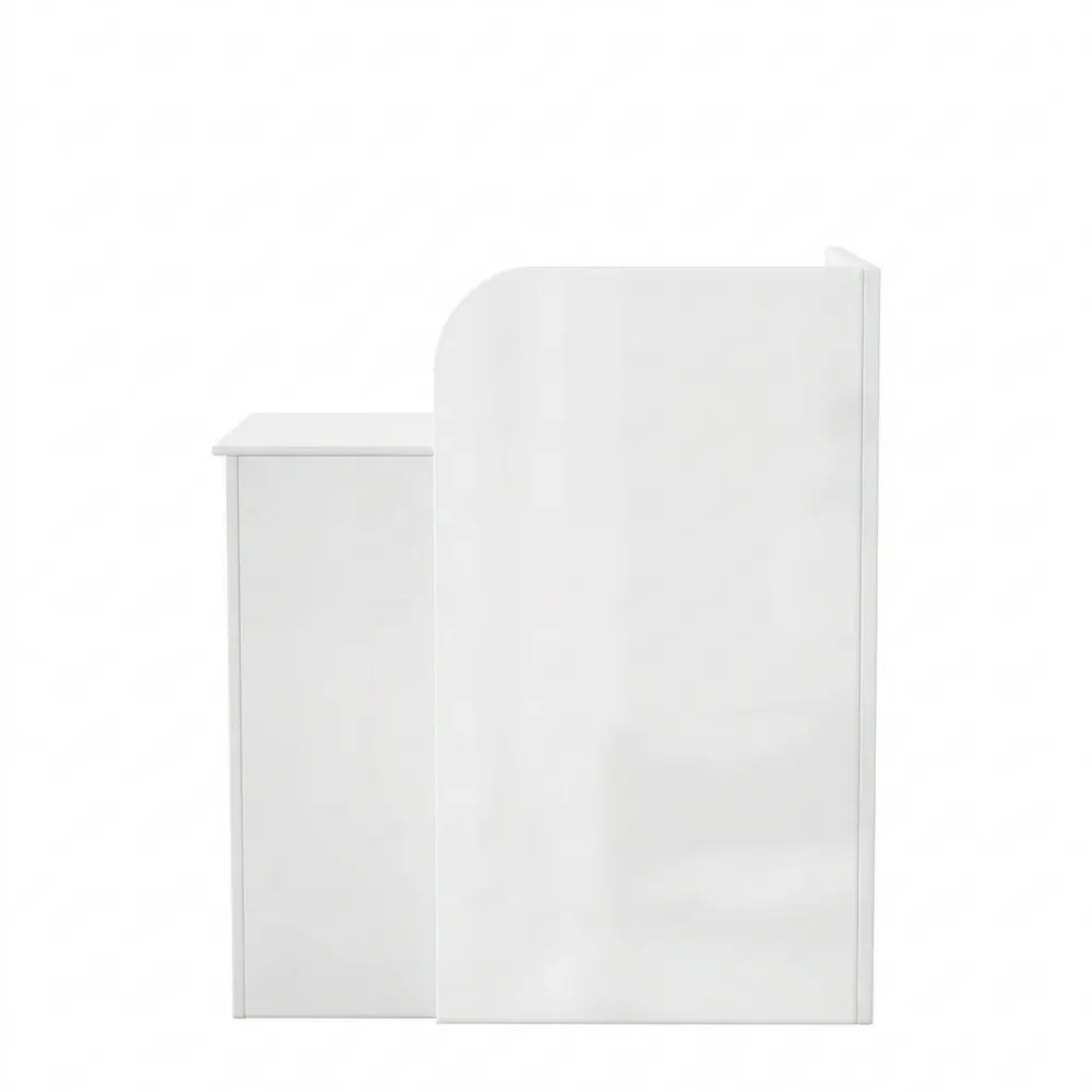 Moderne Empfangstheke aus Holz mit Schublade für Hotel und Salon 80×45×100 cm Weiß