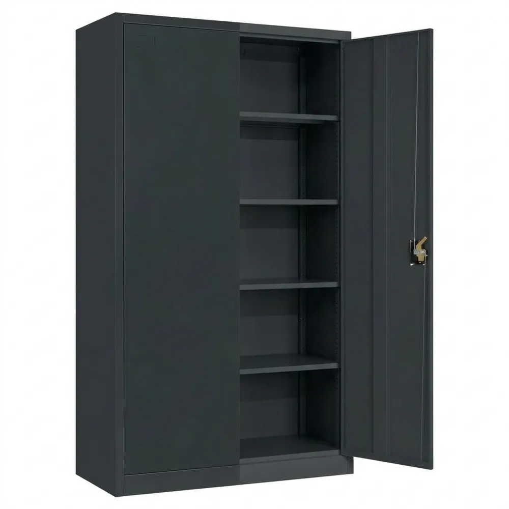 Hochleistungs-Metallschrank mit 4 Fachböden, abschließbar, vielseitig einsetzbar