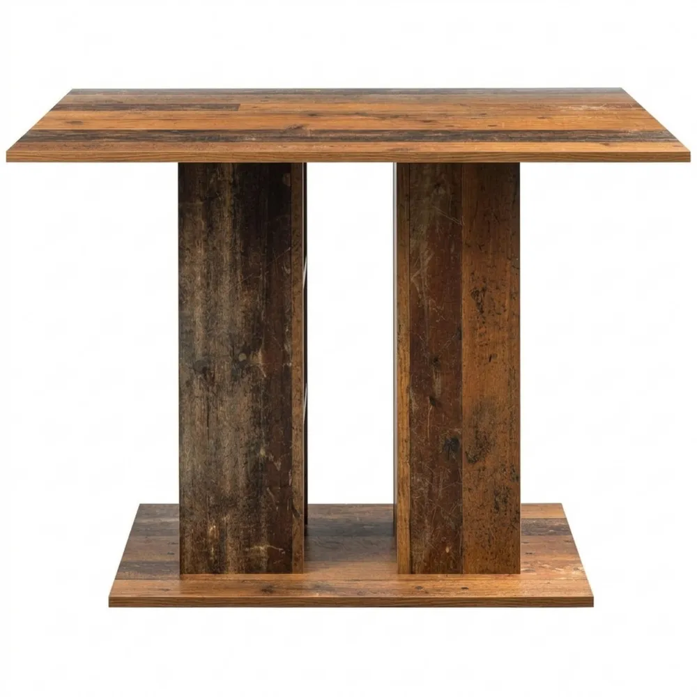 Zeitloser Esstisch 110cm in Naturholzoptik mit Stauraum