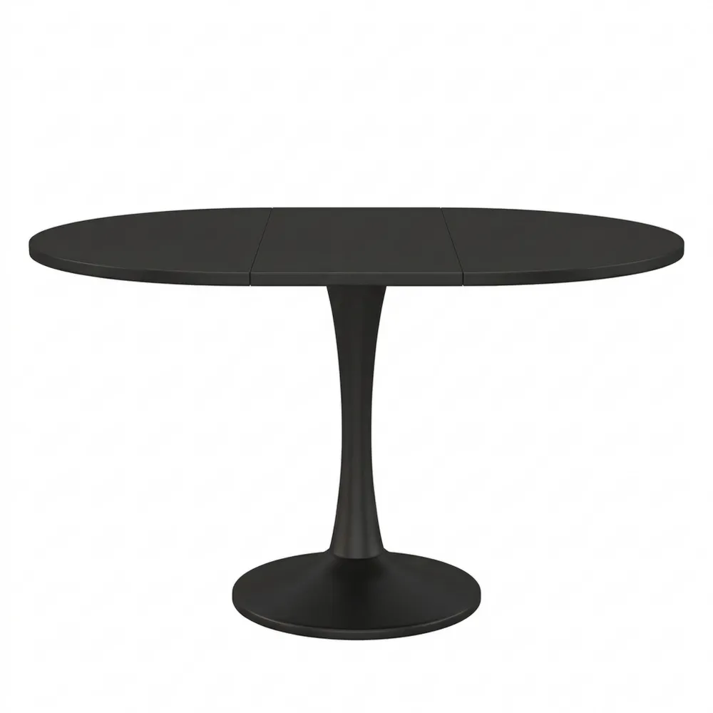 Ausziehbarer Esstisch für 4-6 Personen, Schwarz