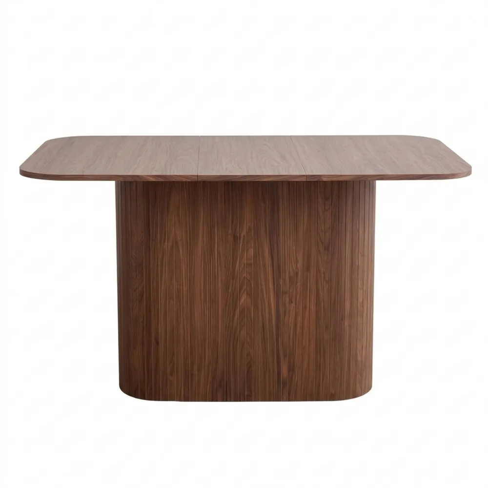 Rechteckiger Esstisch aus MDF-Holz, Dunkle Holzoptik, 160 x 90 x 75 cm, Platz für 4-8 Personen