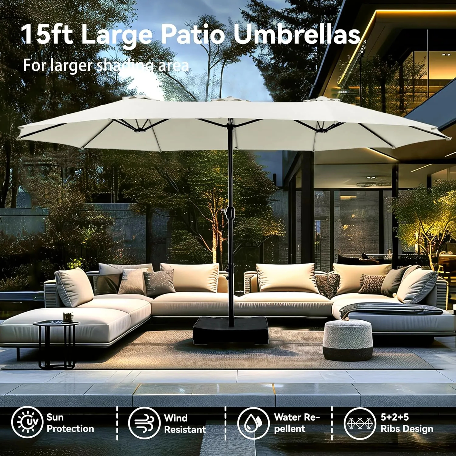🔥Soon to Be Sold Out!!💝Buy 2 Get 2 Free💥2025 PHI VILLA 15 ft Extra Large Patio Umbrella
