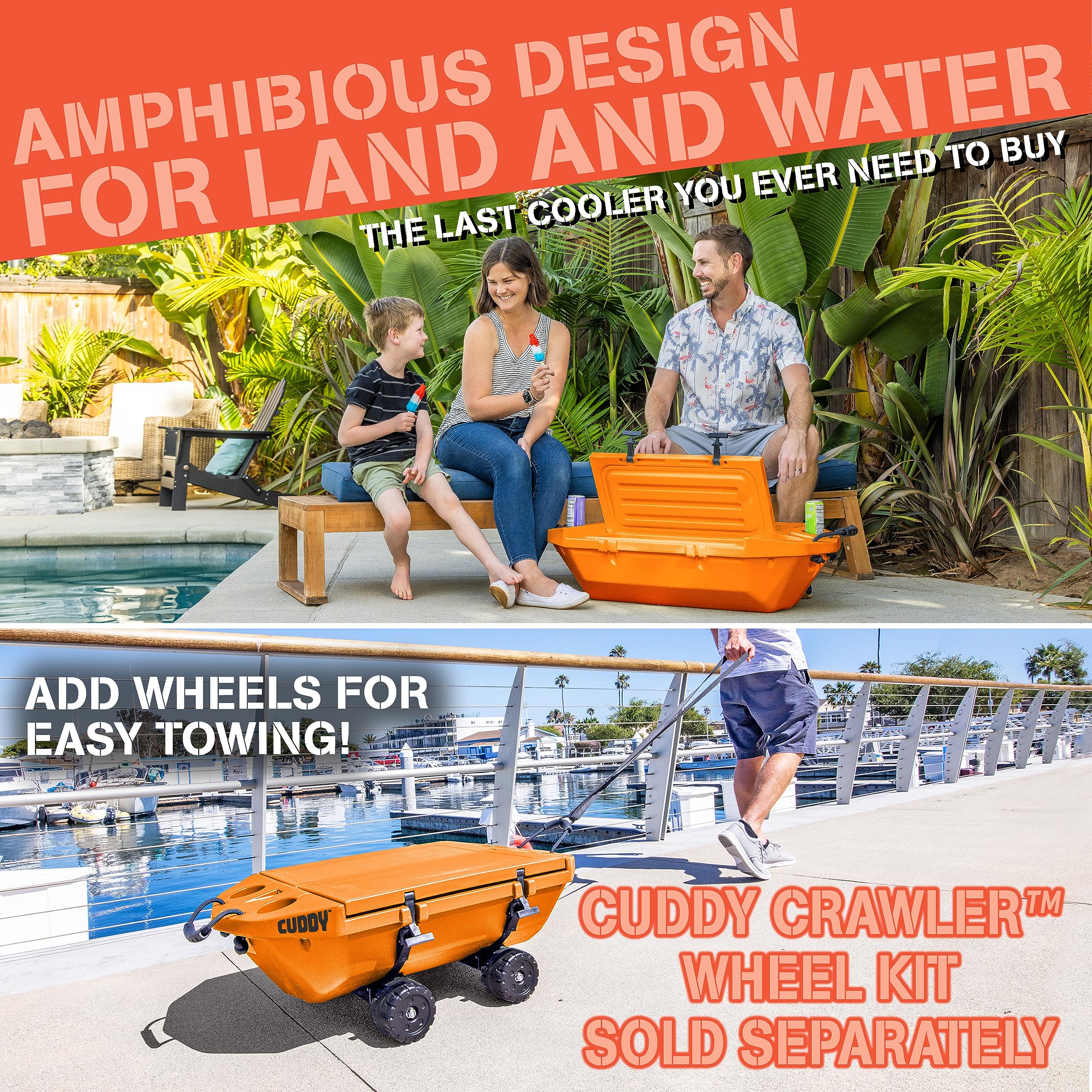 40 Quarts Floating Cooler with wheels