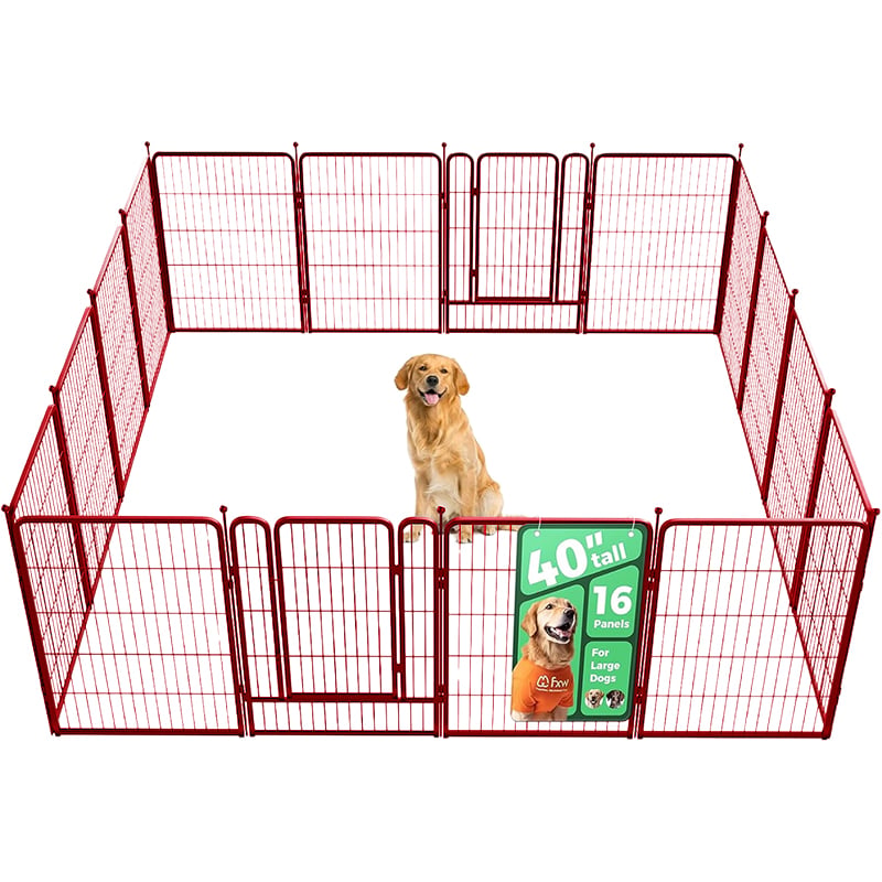 🎉Today's Special Value💝Buy 2 Get 30% Off💥FXW Garden Fence 16 Pieces Decorative Outdoor Dog Fence for Yard - Heavy Duty Metal Animal Barrier