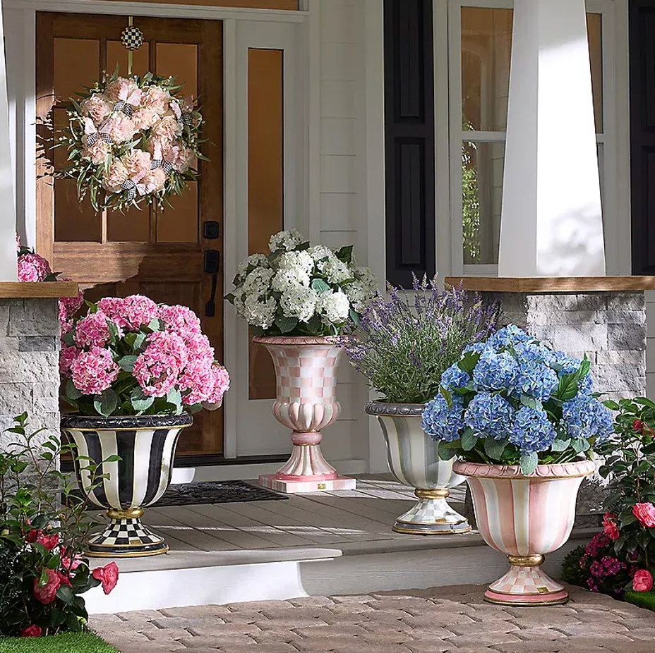 🎉Today's Special Value💝Buy 2 Get 2 Free💥MacKenzie- Childs Decorative Check and Stripe Urns