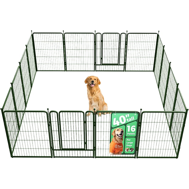 🎉Today's Special Value💝Buy 2 Get 30% Off💥FXW Garden Fence 16 Pieces Decorative Outdoor Dog Fence for Yard - Heavy Duty Metal Animal Barrier