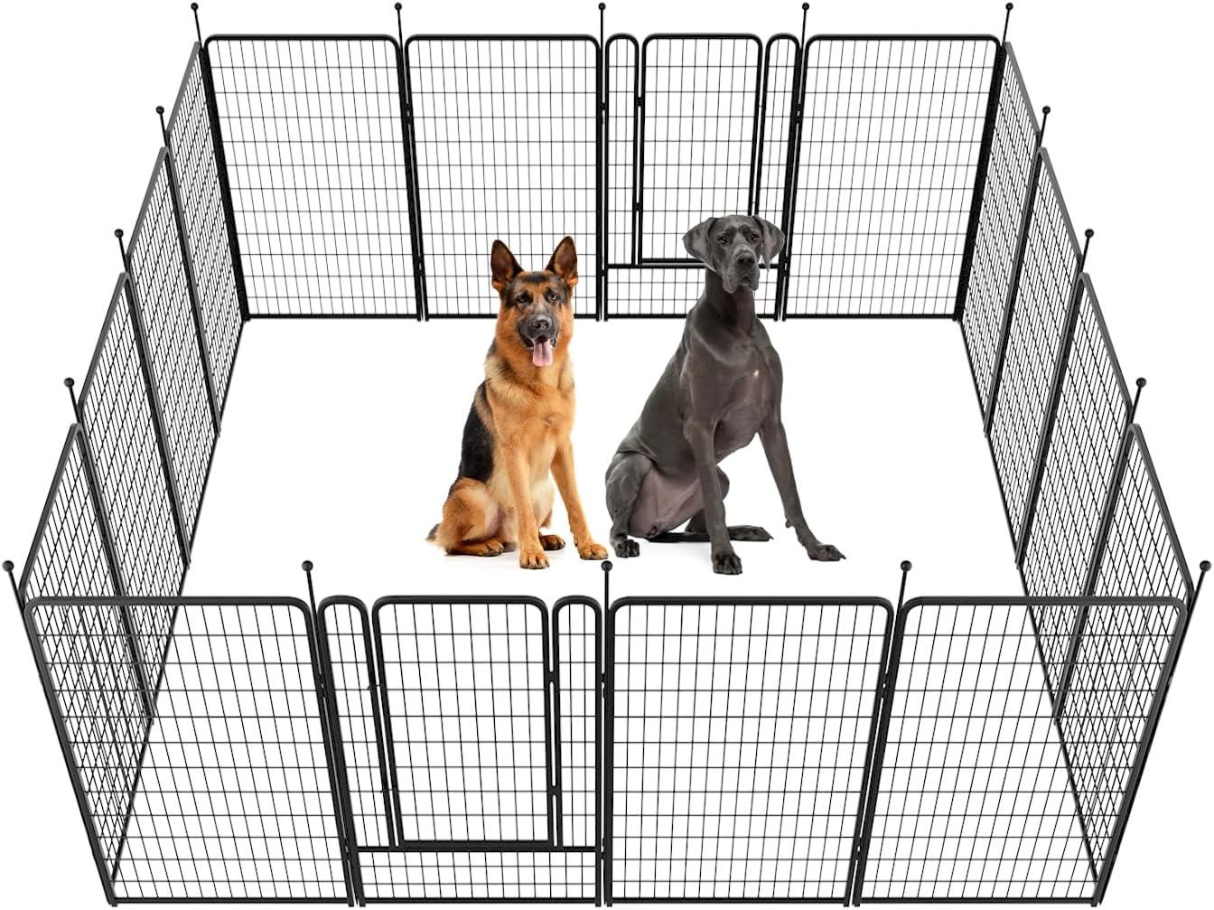 🎉Today's Special Value💝Buy 2 Get 30% Off💥FXW Garden Fence 16 Pieces Decorative Outdoor Dog Fence for Yard - Heavy Duty Metal Animal Barrier