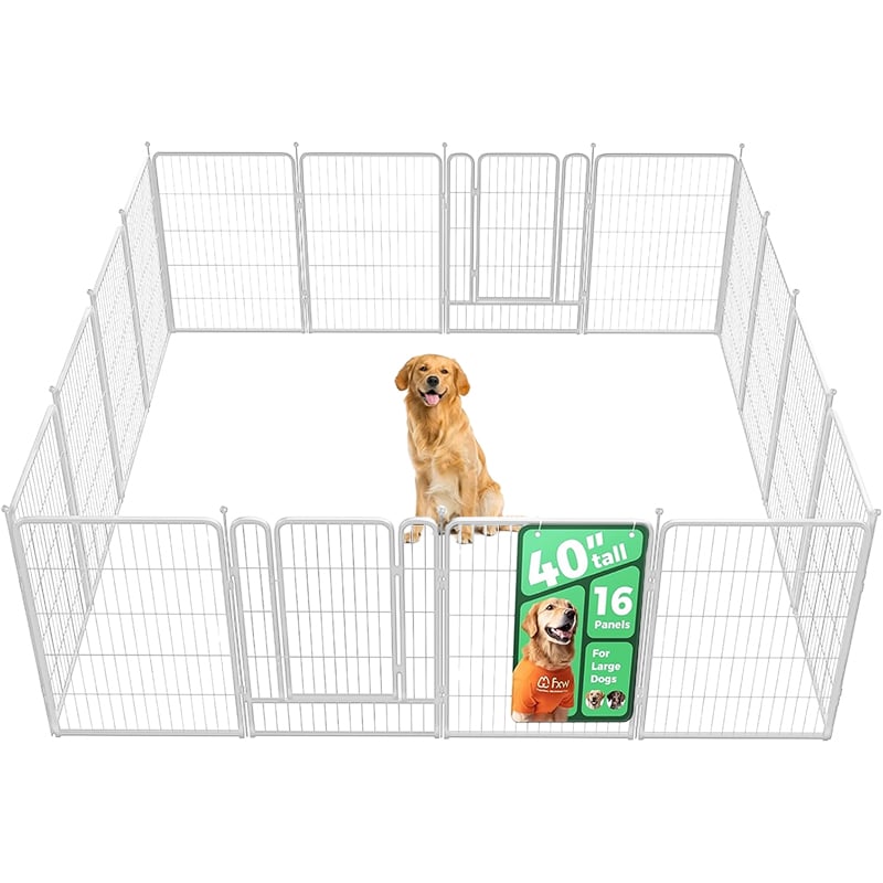🎉Today's Special Value💝Buy 2 Get 30% Off💥FXW Garden Fence 16 Pieces Decorative Outdoor Dog Fence for Yard - Heavy Duty Metal Animal Barrier