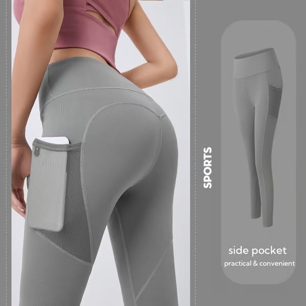 🎁Last Day 49% OFF🔥High Waisted Tummy Control Side Pocket Shaping Training Leggings