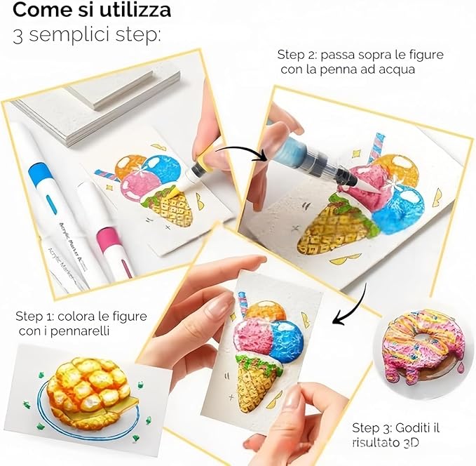 😃Great Summer Activity Idea! – Magic 3D Foam Texture Painting Kit 🎨✨