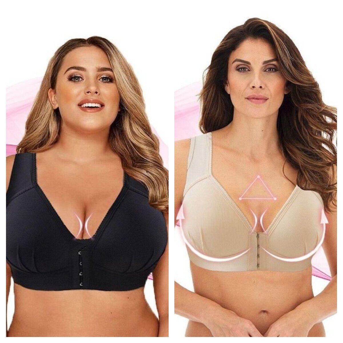 👱‍♀️Plus Size Front Closure Elastic Comfort Bra(Buying 2 Free Shipping)