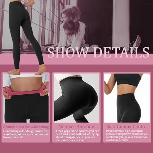 🎁Last Day 49% OFF🔥High Waisted Tummy Control Side Pocket Shaping Training Leggings