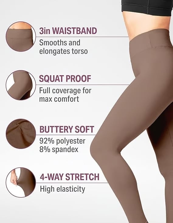 🎁Last Day 49% OFF🔥High Waisted Tummy Control Side Pocket Shaping Training Leggings