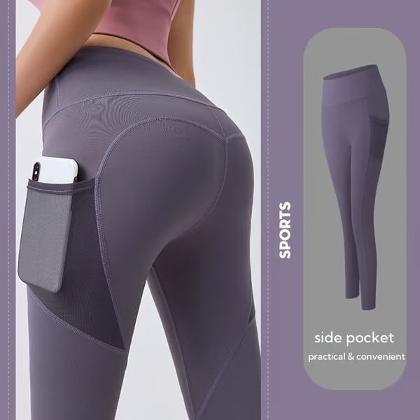 🎁Last Day 49% OFF🔥High Waisted Tummy Control Side Pocket Shaping Training Leggings