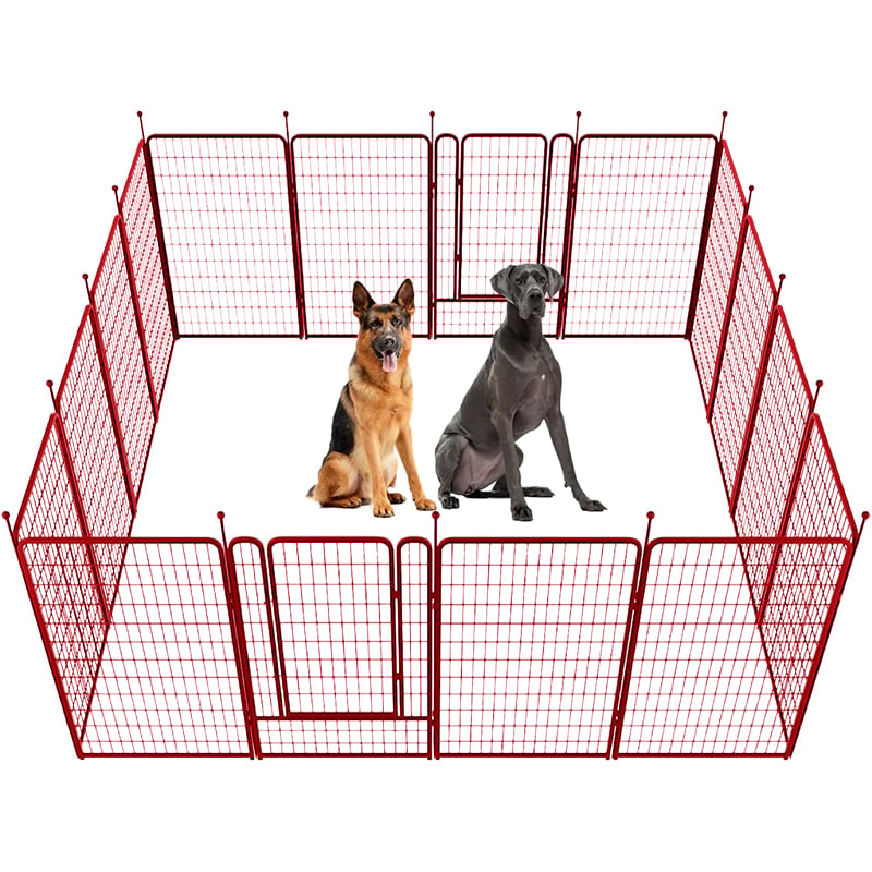 🎉Today's Special Value💝Buy 2 Get 30% Off💥FXW Garden Fence 16 Pieces Decorative Outdoor Dog Fence for Yard - Heavy Duty Metal Animal Barrier