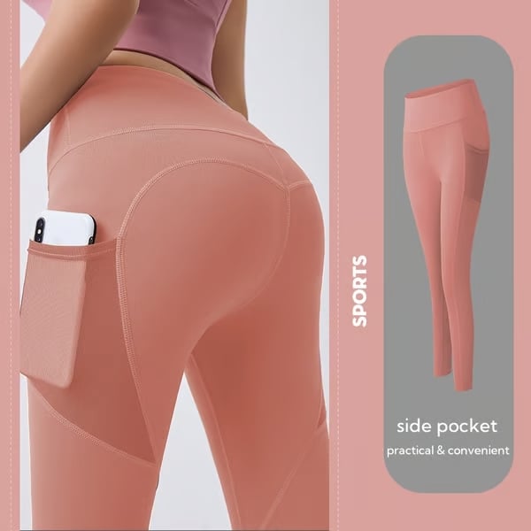 🎁Last Day 49% OFF🔥High Waisted Tummy Control Side Pocket Shaping Training Leggings