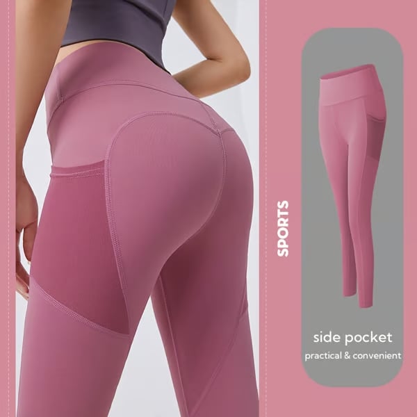 🎁Last Day 49% OFF🔥High Waisted Tummy Control Side Pocket Shaping Training Leggings