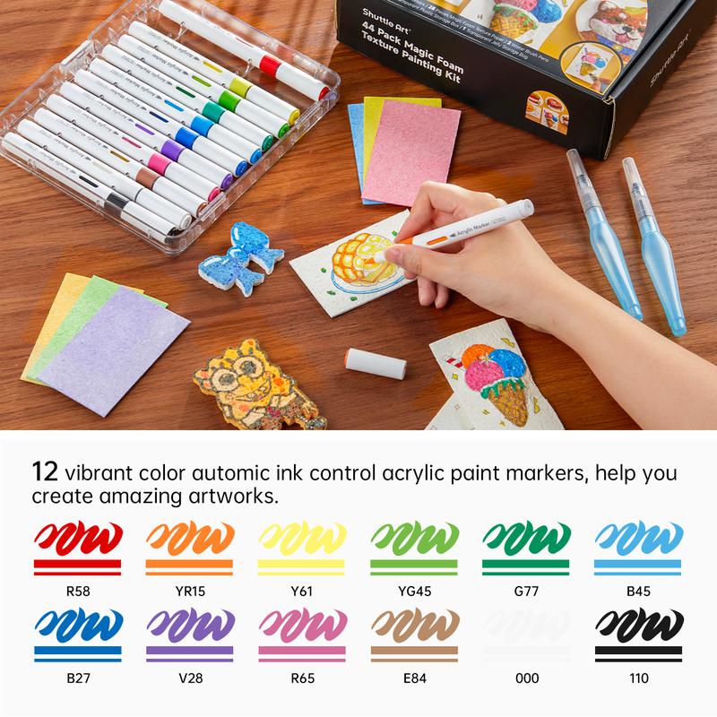 😃Great Summer Activity Idea! – Magic 3D Foam Texture Painting Kit 🎨✨